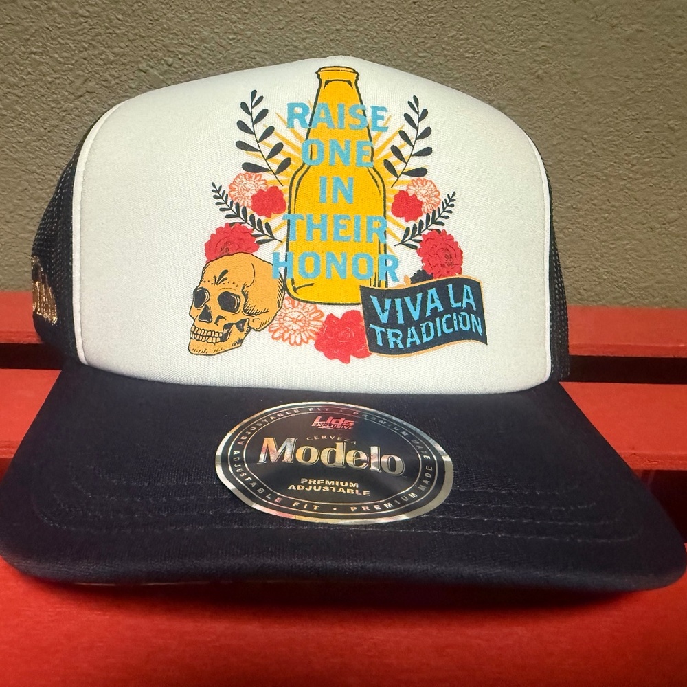 Modelo Cerveza Dia De Los Muertos Day of the Dead Snapback Trucker Hat Lids NEW